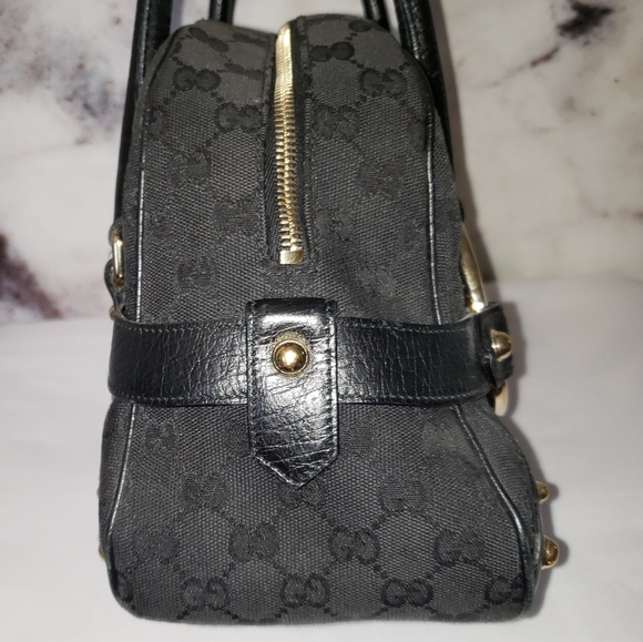 Gucci black monogram horsebit striped purse - Picture 10 of 16